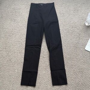 Black Slim Straight Dress Pants